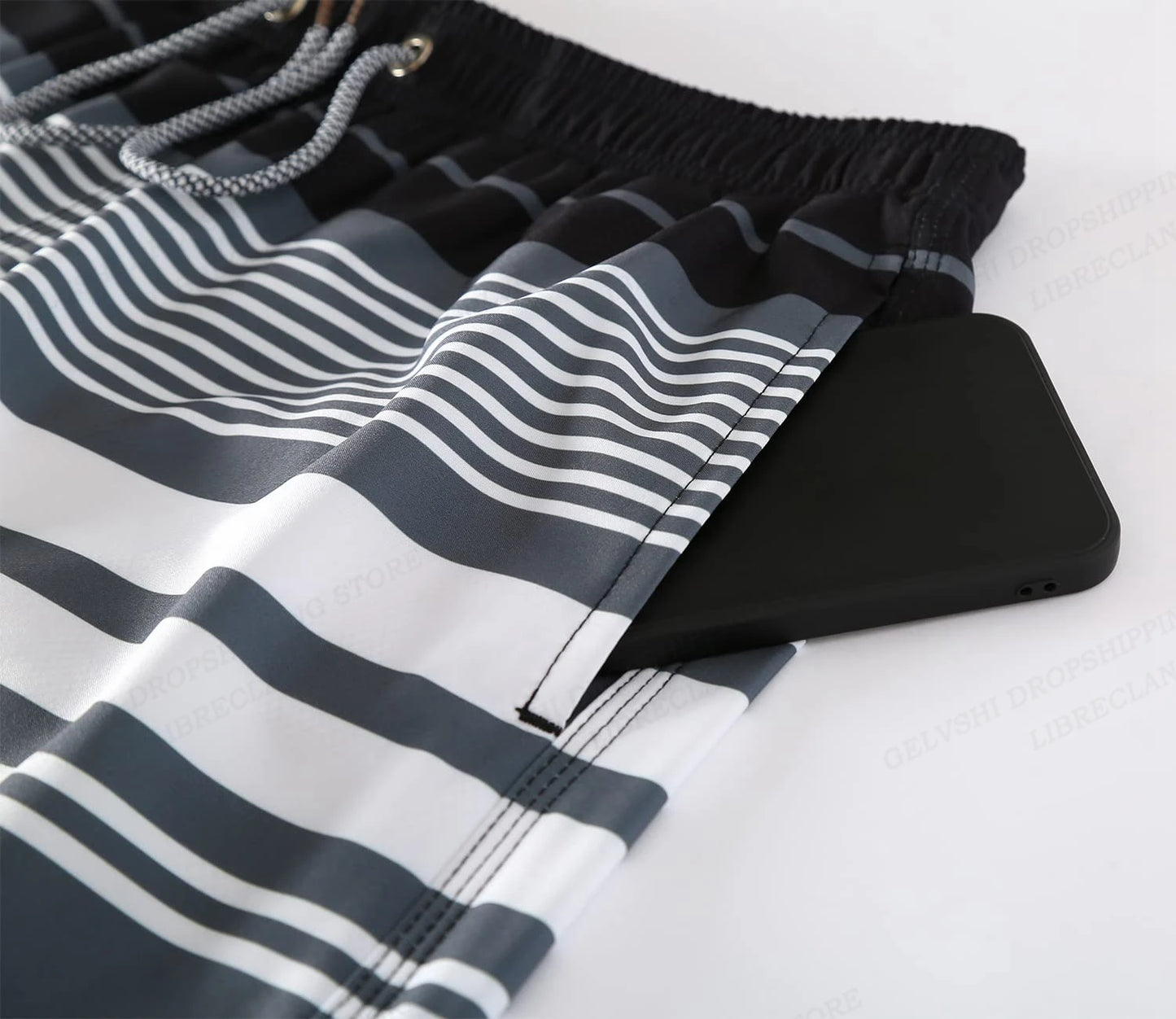 Striped Beach Shorts Men Fashion Swimwear Board Shorts Trunk Gym Fitness Pants Men's Briefs Swimsuit Kids Beachwear Short Boy