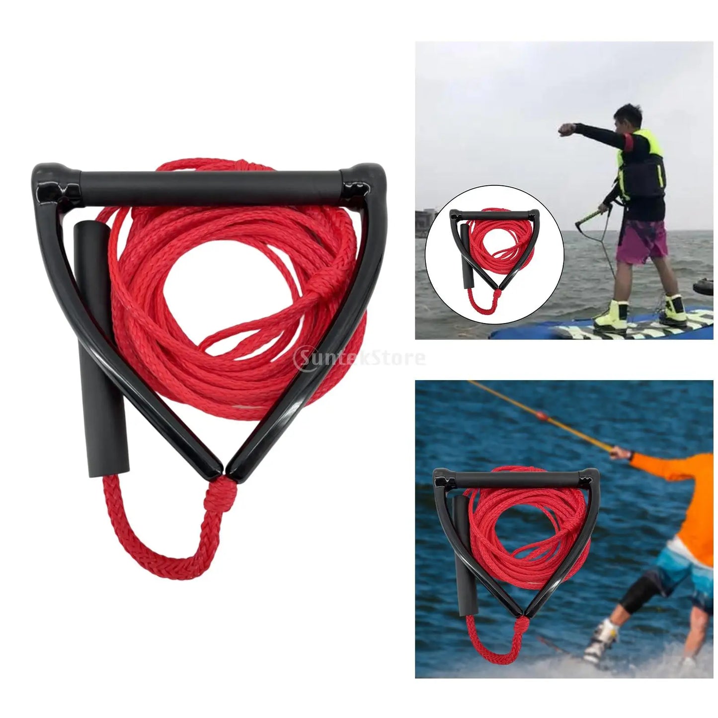 Beach Camp Water Skiing Rope Knee Board Wakeboard Surfing Tow Trow Ropes Line Tow Harness Rope with Handle Wakeboard Boat