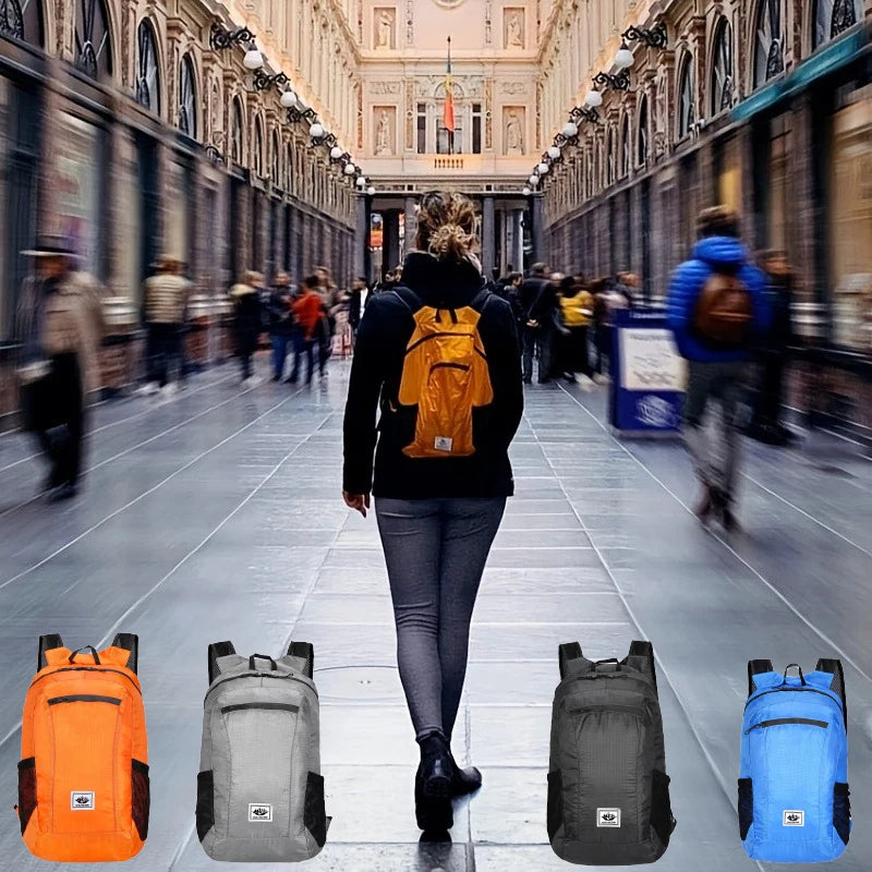 Beach Camp Hiking Daypack, Water Resistant Lightweight Packable Backpack for Travel Camping Outdoor