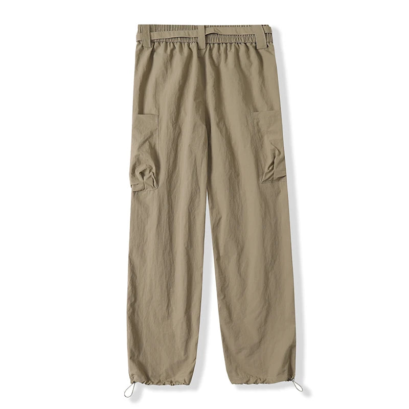 Beach Camp Hiking Pants Men Spring Summer Waterproof Lightweight Quick Dry Breathable Cargo Pants with Multi-Pockets Cooling Thin Trousers