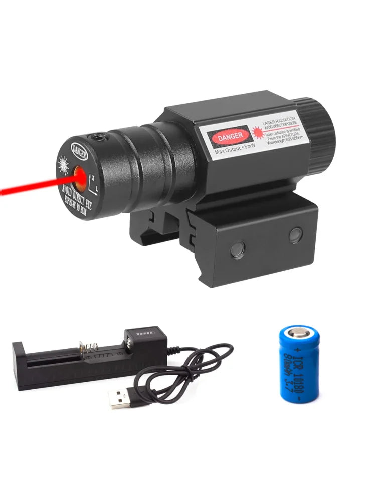 Beach Camp Rifle Pistol Laser Sight Red Green Laser Sight with 10180 Rechargeable Battery 11mm 20mm Picatinny Rail Mount
