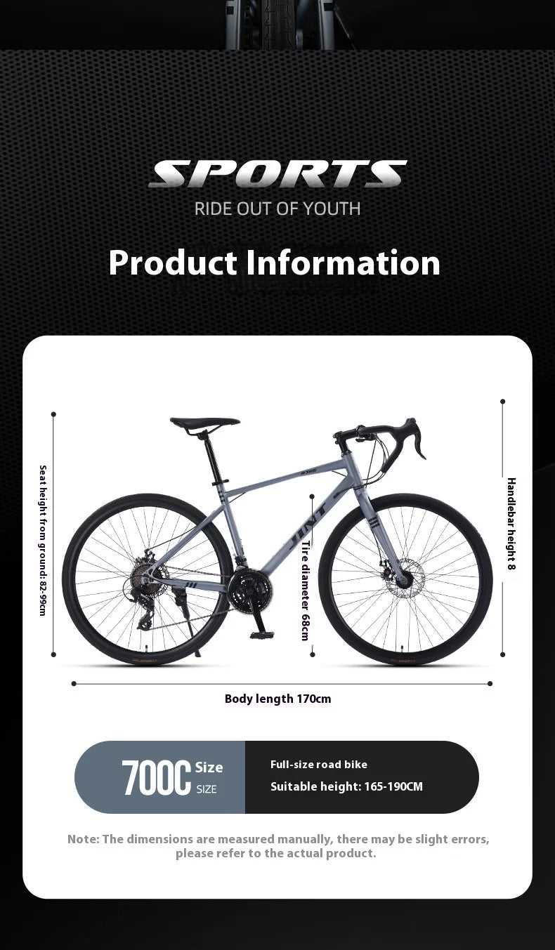 Beach Camp Road Bike Bicycle Youth Lightweight Ultralight Adult Men's27Speed Racing Women's Bicycle