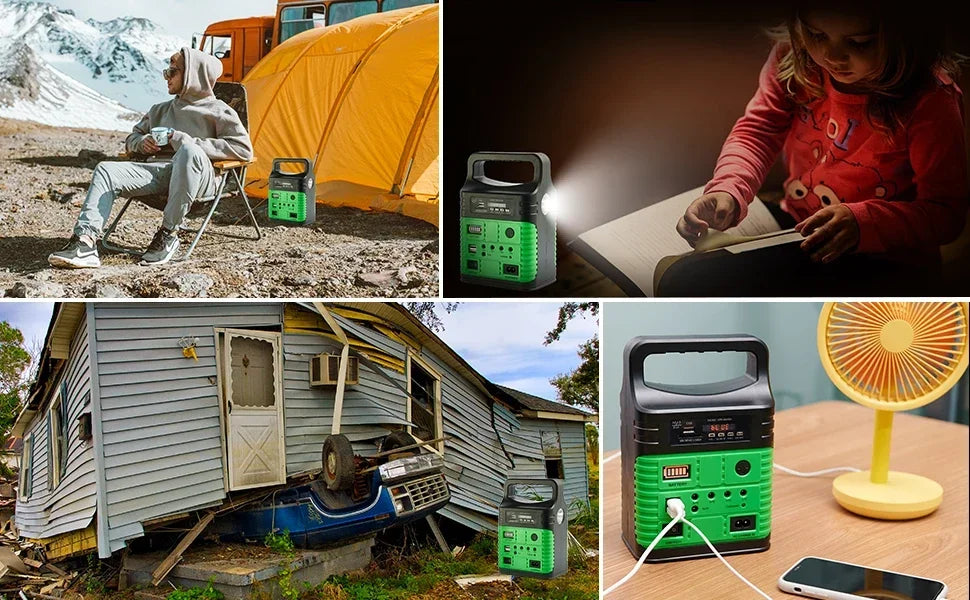 Beach Camp Portable Power Station 7500mAh Solar Mini Generator for Outdoor Camping Emergency Fishing Travel Party Trip with USB DC Outlet