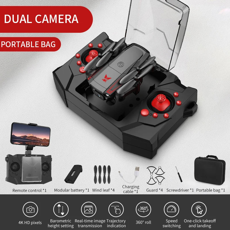 NEW Beach Camp D17 Mini Drone 4k Professional HD Wide Angle Camera WiFi FPV RC Drone Camera Height Hold Pocket Drone Helicopter Toy GIFT