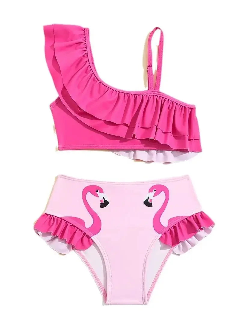 Beach Camp Baby Girls Swimsuits for Toddlers Kids 3pcs Bathing Suits Bikini