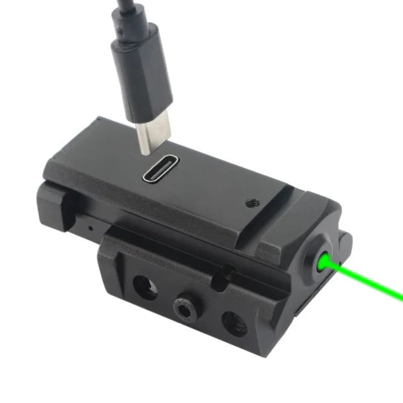 Beach Camp Blue Laser Sight fit for Picatinny Weaver Rail for Pistol Glock USB Type-C Charging Red Green Laser Sight