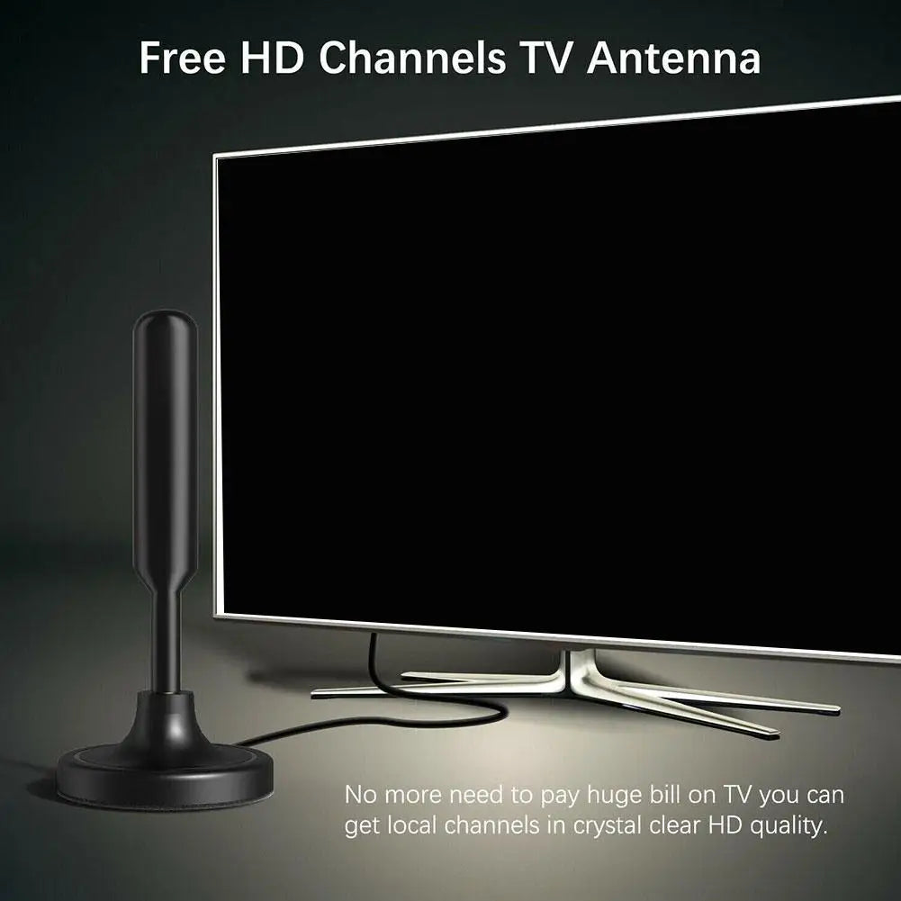 Beach Camp Portable TV Antenna 300cm Coax Cable Digital Receiving Antenna DVB-T DVB-T2 DAB Indoor Outdoor Digital HD Freeview Aerial