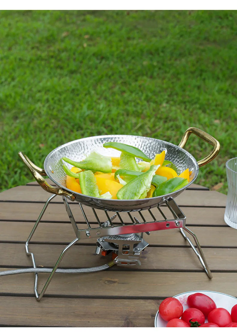 Folding Campfire Grill Stainless Steel Portable Multifunctional High Temperature Corrosion Resistance Outdoor Camping