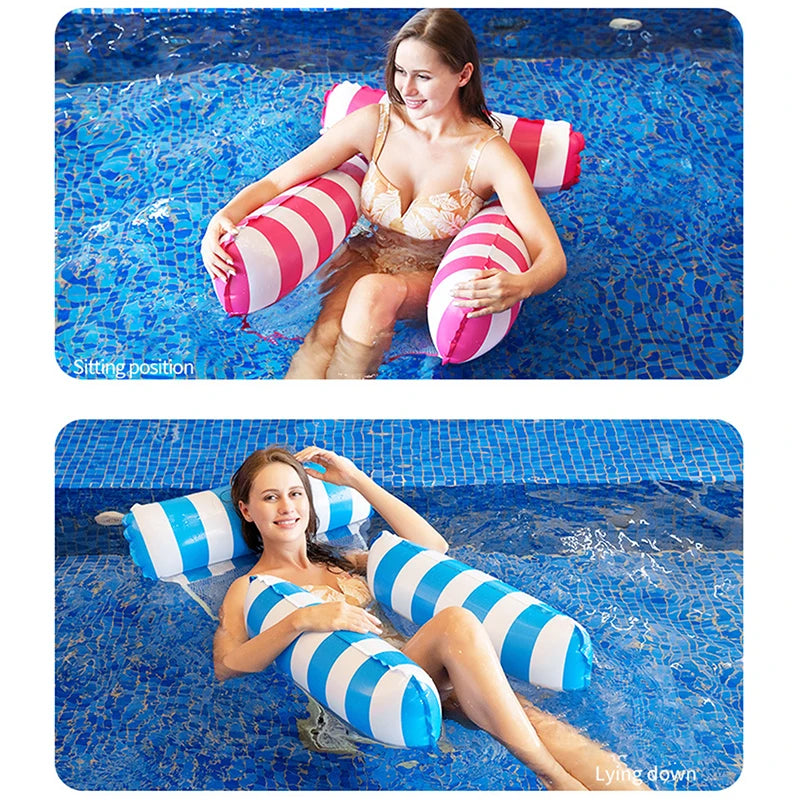 Beach Camp 1 Pcs Inflatable Pool Floats Adult Size Water Hammock, Foldable Floats Swimming Pool, Floating Bed for Water Leisure, Pool Rafts Loung