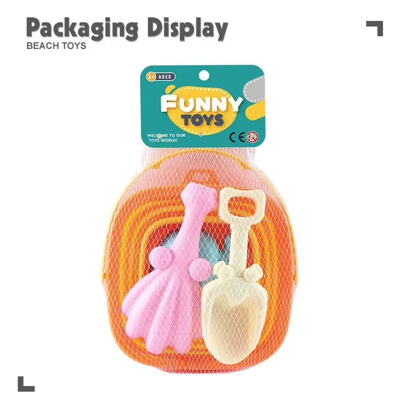 Beach Camp Collapsible Beach Sand Toys for Kids Travel Beach Toys for Kids with Foldable Sand Bucket Beach Shovel Toys Kit for Toddlers