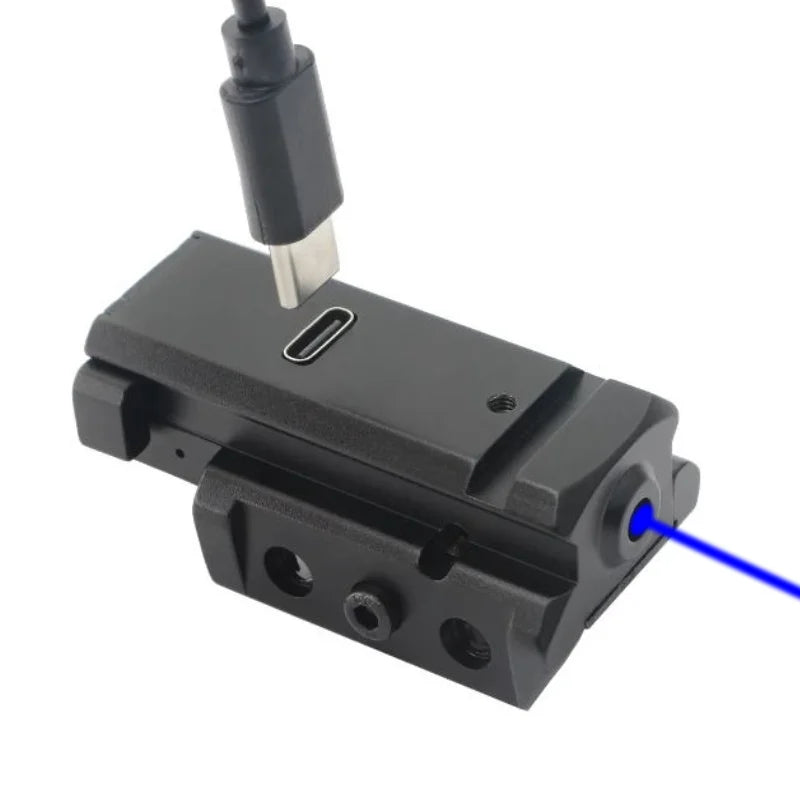 Beach Camp Blue Laser Sight fit for Picatinny Weaver Rail for Pistol Glock USB Type-C Charging Red Green Laser Sight