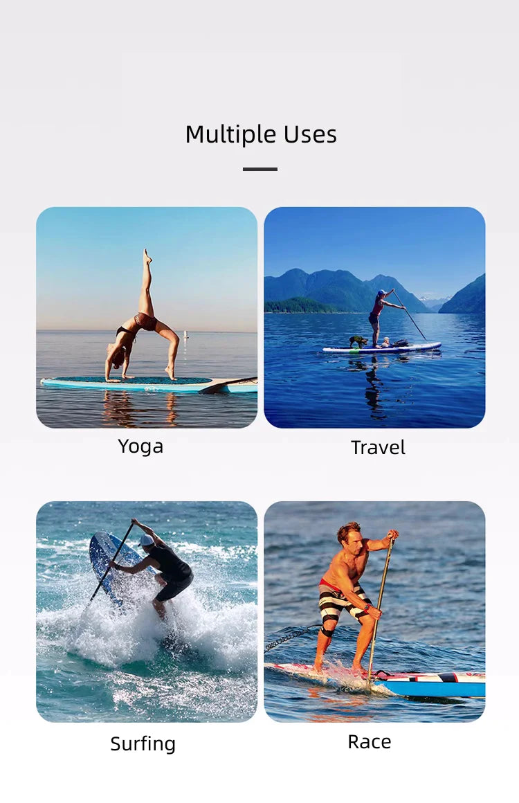 Beach Camp Inflatable Stand Up Paddle Board SUP Board Surfboard Kayak Water Sport Surf Set Paddleboard Fin Foot Rope Pump Inflator Canoe