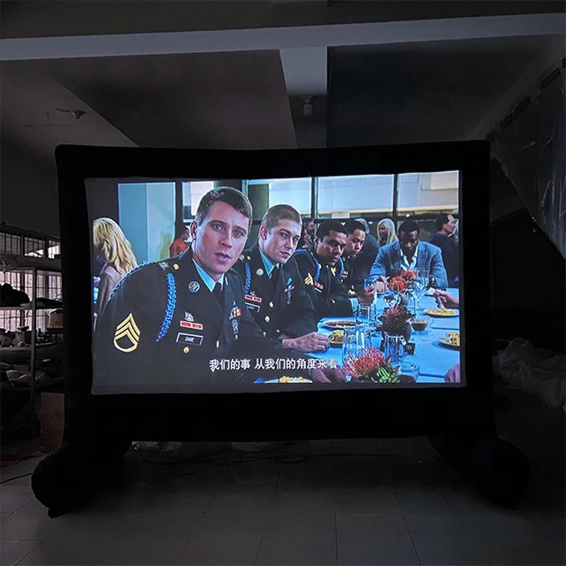 Beach Camp Outdoor Inflatable Movie Screen Moveable Film Projection Screen Advertising Promotion Inflatable Screen Manufacturer Wholesale