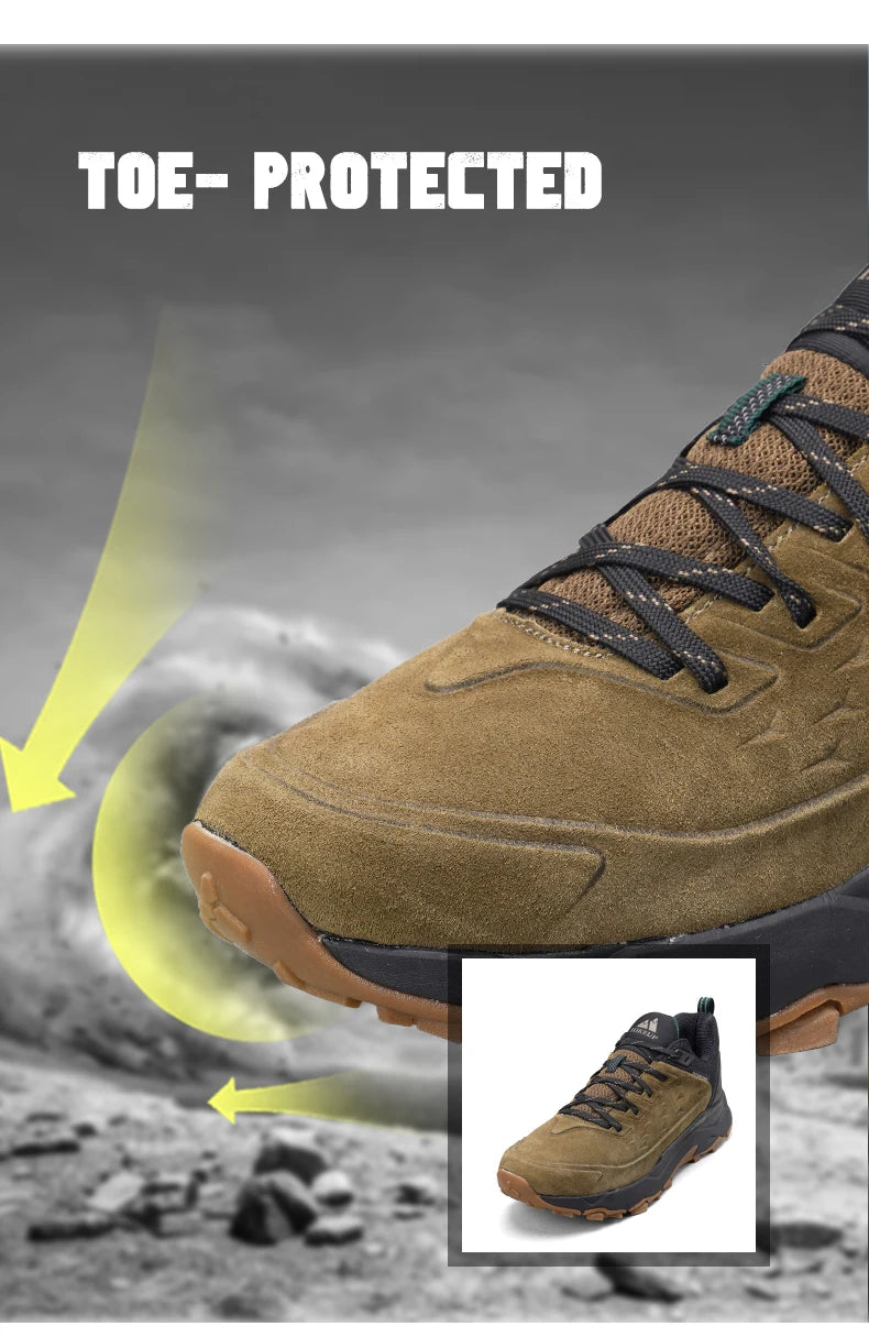 Men's Hiking Shoes Wear-resistant Non-slip Outdoor Sneaker Rock Climbing Trekking Hunting Men Sports Suede Leather