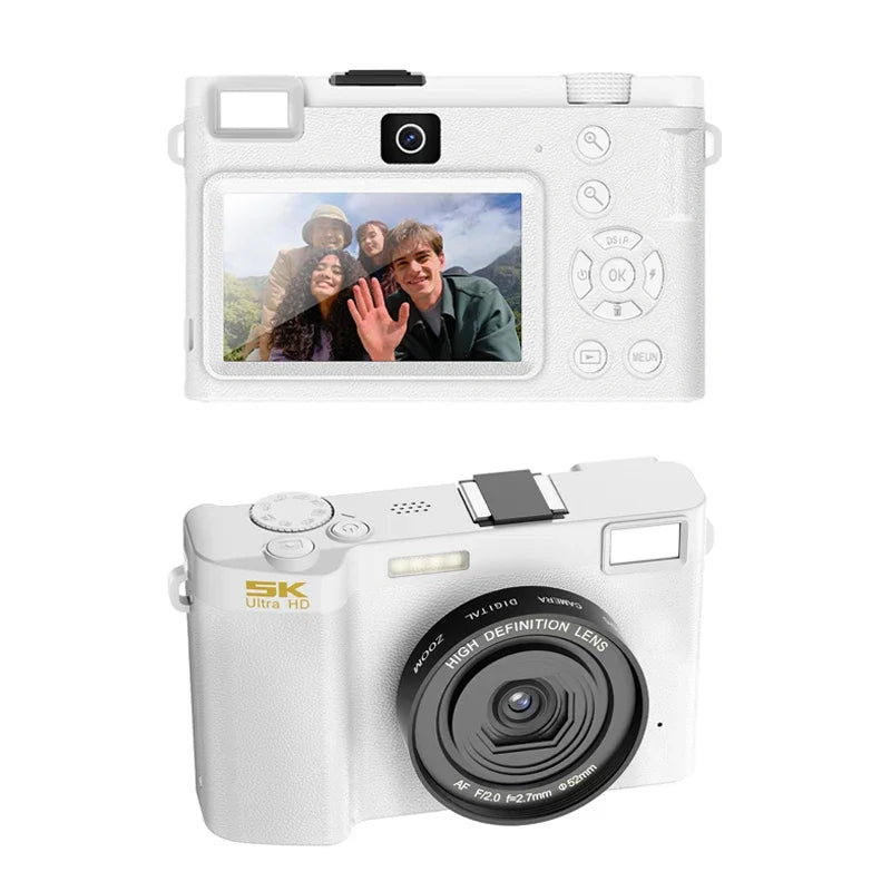 Beach Camp5K Professional Digital Camera WIFI Webcam Wide Angle Digital Zoom 64MP Camcorder Photography 3 Inch Screen Vlog Video Recorder