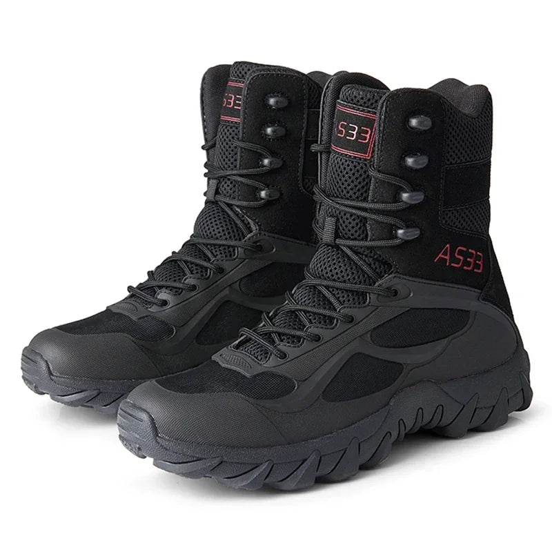 Beach Camp Winter Tactical Combat Boots Men Work Safety Shoes Special Force Desert Ankle Boot Men's Hunting Trekking Camping Boots