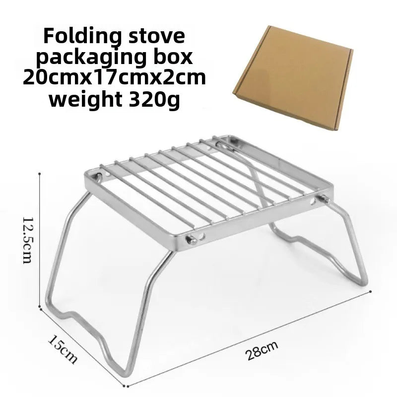 Folding Campfire Grill Stainless Steel Portable Multifunctional High Temperature Corrosion Resistance Outdoor Camping