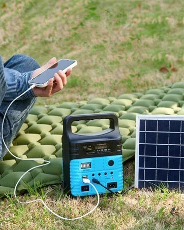 Beach Camp Portable Power Station 7500mAh Solar Mini Generator for Outdoor Camping Emergency Fishing Travel Party Trip with USB DC Outlet