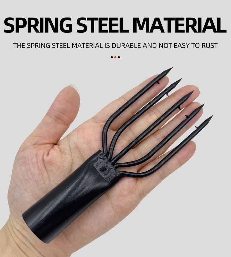 Fish Frog Spear Gig 3 4 5 Prong Frog Spear Fishing Fork Harpoon Tip Barbed Fishing Spear Gaff Fork Hook Fishing Equipment