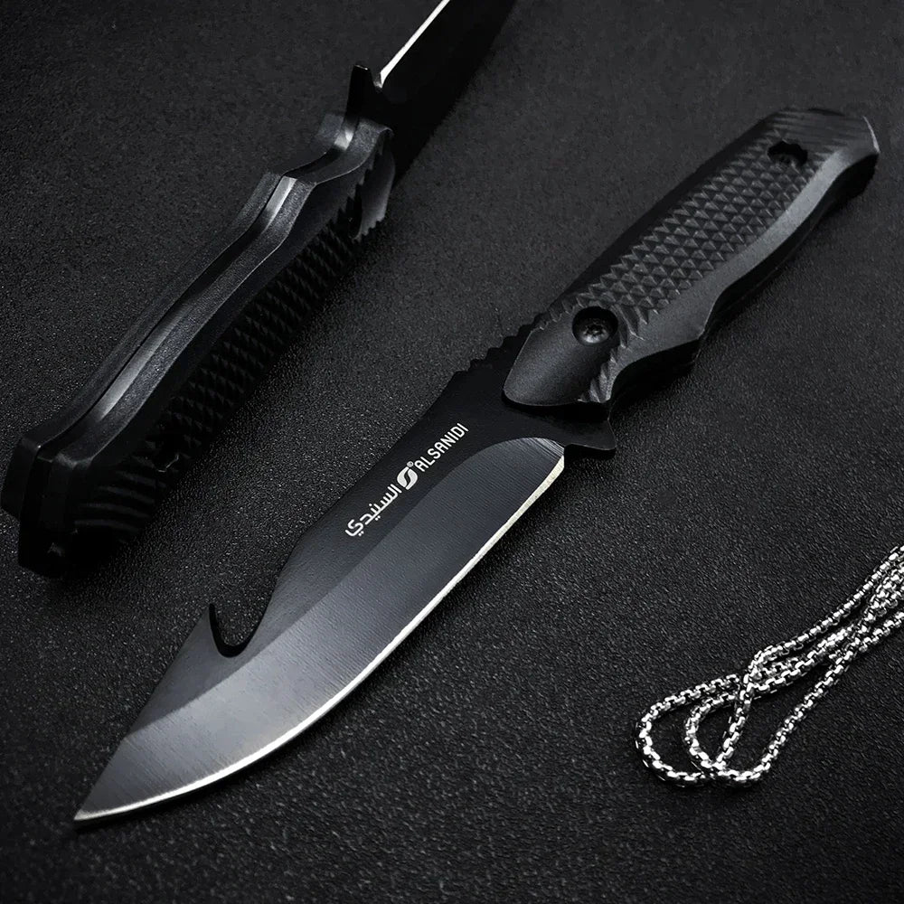 Beach Camp 1PC Hunt Straight Knives Outdoor Fixed Blade ABS Handles Rescue EDC Hunting Self Defense Jungle Survival Multifunctional Tool