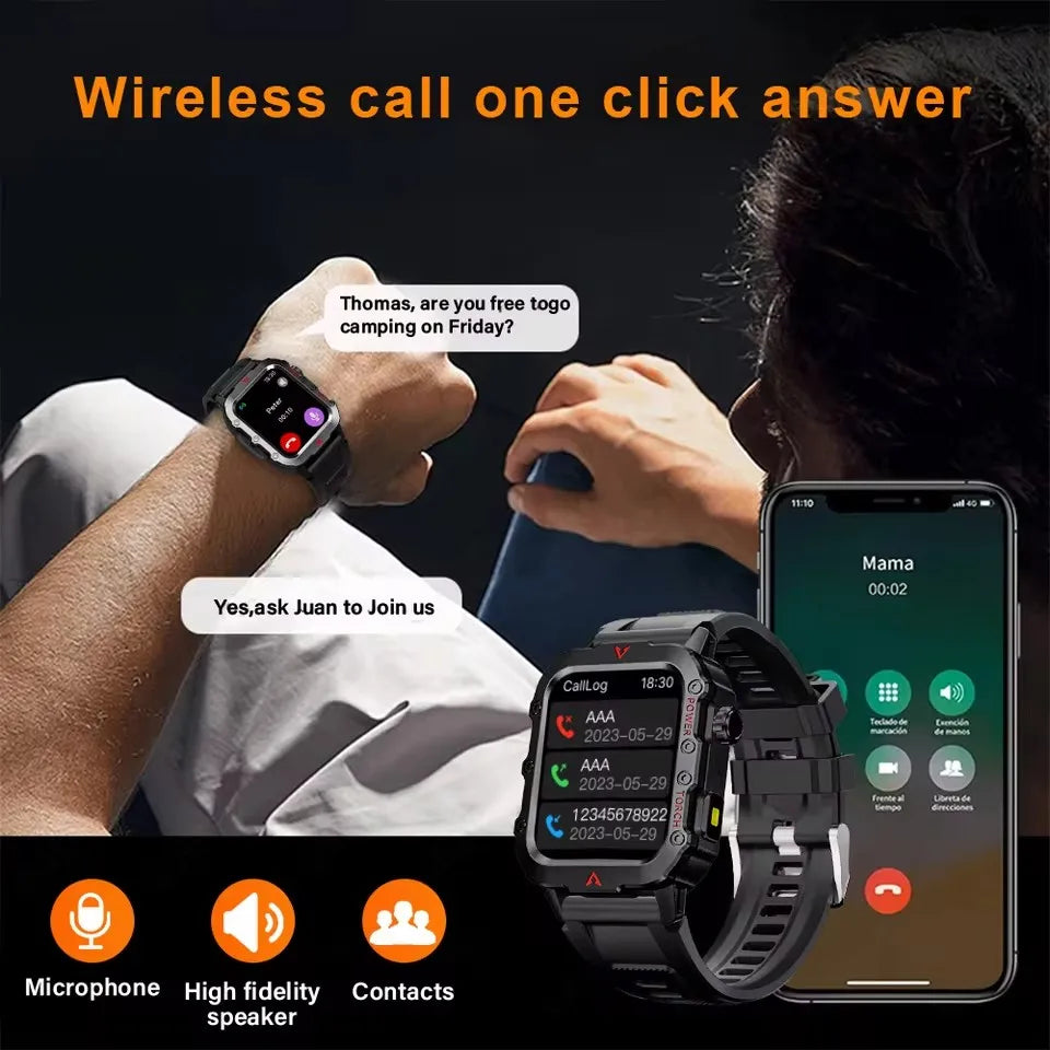 Beach Camp 2025 Smartwatch For New GPS Smart Watch Men 1.71 Inch HD Display GPS & Make/Receive Phone Calls 400mAh Battery Braceletes
