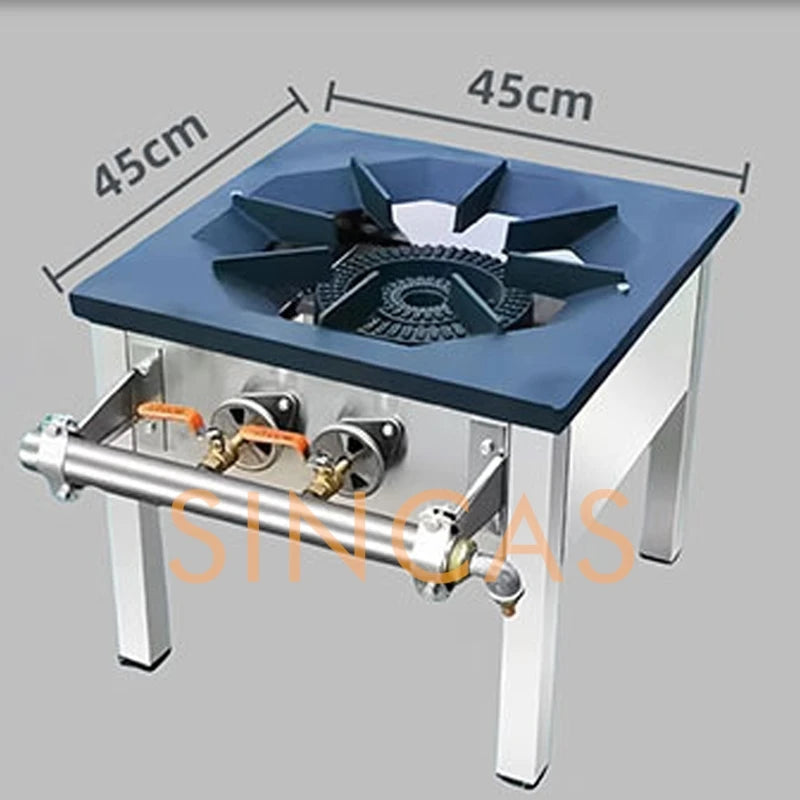 Energy-Saving Gas Stove Short Footed Stove Hand Ignition Commercial Household Single Gas Stove Dual Ring LPG/Natural Gas