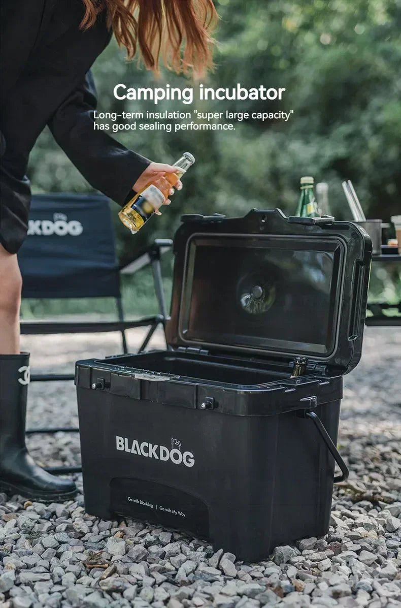 Beach Camp BLACKDOG 26L Large Space Camping PP Insulation Box 108h Keep Fresh Outdoor Travel Food Ice Bucket Cooler Box Fridge Ultralight