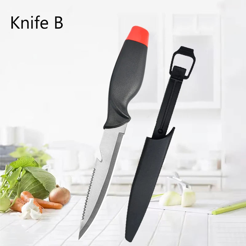 Beach Camp Fish Filleting Knife Ultra-sharp Boning Knife Stainless Steel Multi-purpose Meat Cleaver Fish Sushi Slicer Fruit Peeler