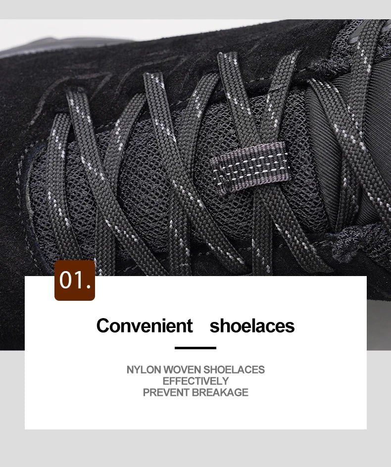 Men's Hiking Shoes Wear-resistant Non-slip Outdoor Sneaker Rock Climbing Trekking Hunting Men Sports Suede Leather