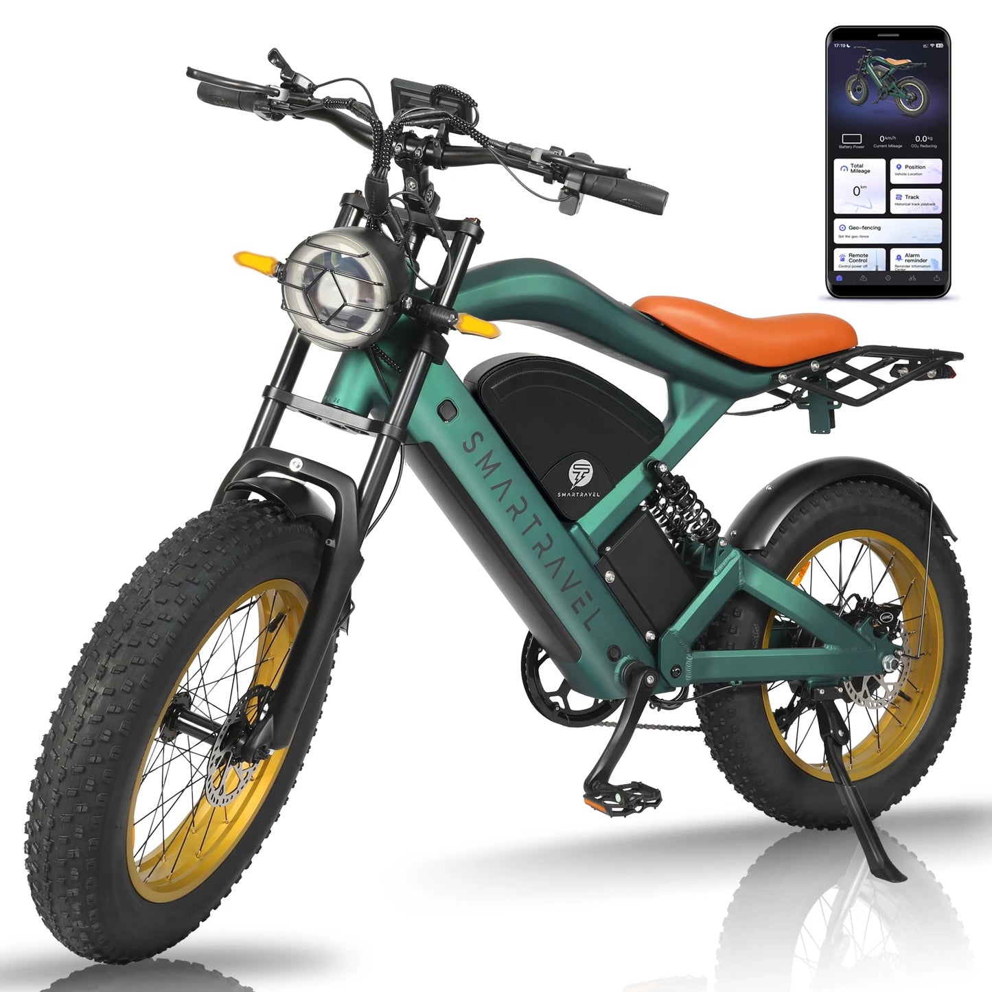 Beach Camp All-terrain Electric Bike 1200W Motor 48V20AH Battery 20*4.0 Tire Mountain E-bicycle 52KM/H Urban E-bicycle Electric motorcycle