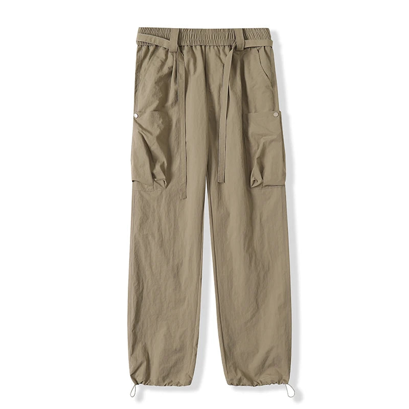 Beach Camp Hiking Pants Men Spring Summer Waterproof Lightweight Quick Dry Breathable Cargo Pants with Multi-Pockets Cooling Thin Trousers
