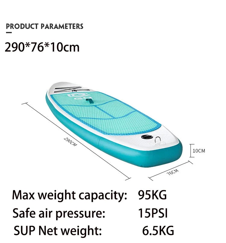 Beach Camp 9.5'ft inflating paddle board Sup Stand-up Surf Long Board Stand up