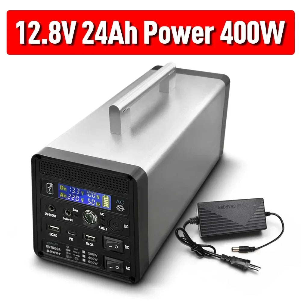 Beach Camp 400W 96000mAh Generator Solar Generator Station Pure Sine Wave 220V Portable Power Outdoor Camping for Home Car Drone Laptops