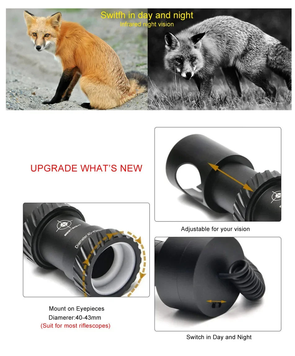 Beach Camp Night Vision Riflescope Hunting Scopes Optical Sight 850nm Infrared LED IR Waterproof Night Vision Hunting Camera