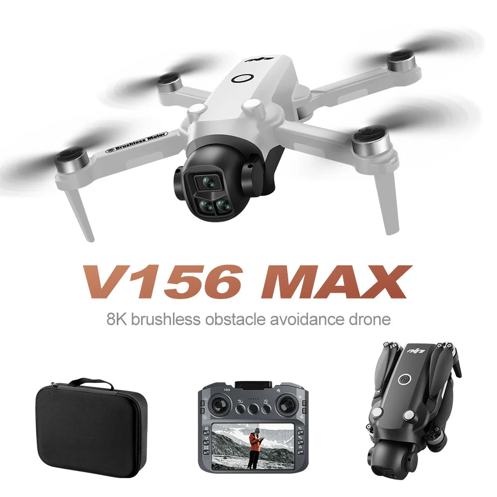Beach Camp Drone 4K Professional HD Dual-Camera Obstacle Avoidance 5G Wi-Fi with Screen Remote Control Quadcopter Optical Flow Drone