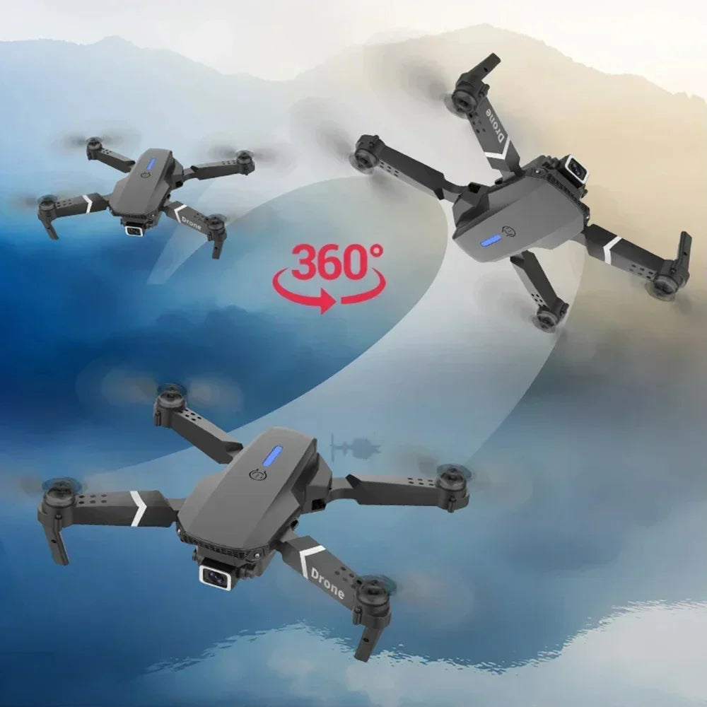 Beach Professional 4K Wide Angle Drone E88 with HD Camera Wi-Fi FPV Height Hold Foldable RC Quadrotor for Kids Toys