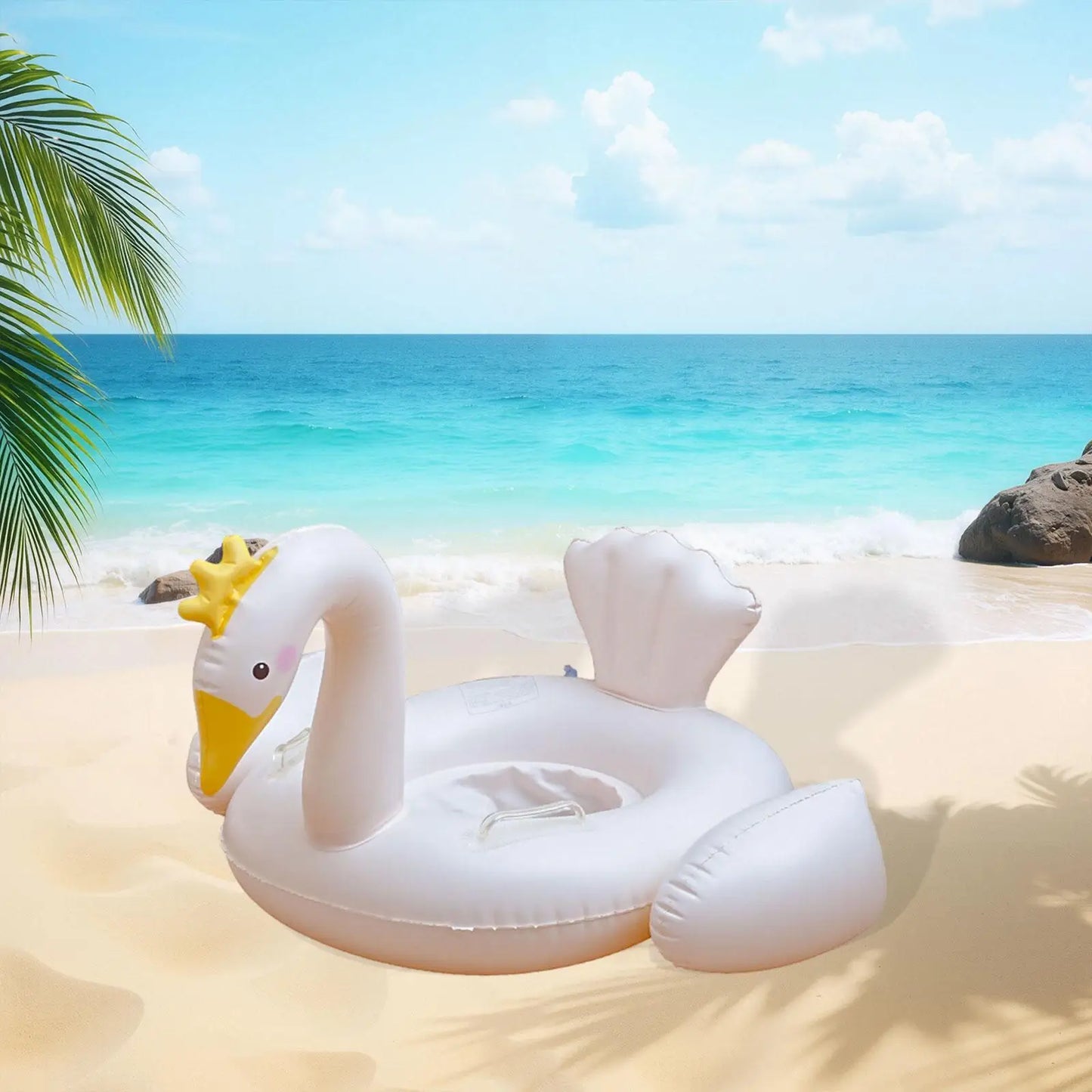 Beach Camp Inflatable Pool Float Cartoon Beach Float for Water Park Swimming Pool Lake