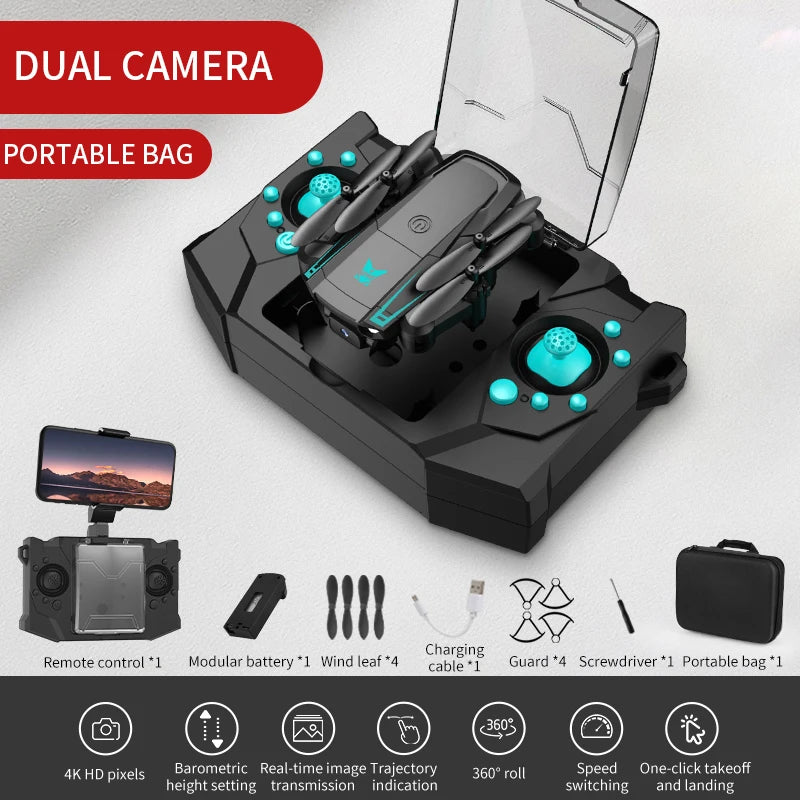 NEW Beach Camp D17 Mini Drone 4k Professional HD Wide Angle Camera WiFi FPV RC Drone Camera Height Hold Pocket Drone Helicopter Toy GIFT