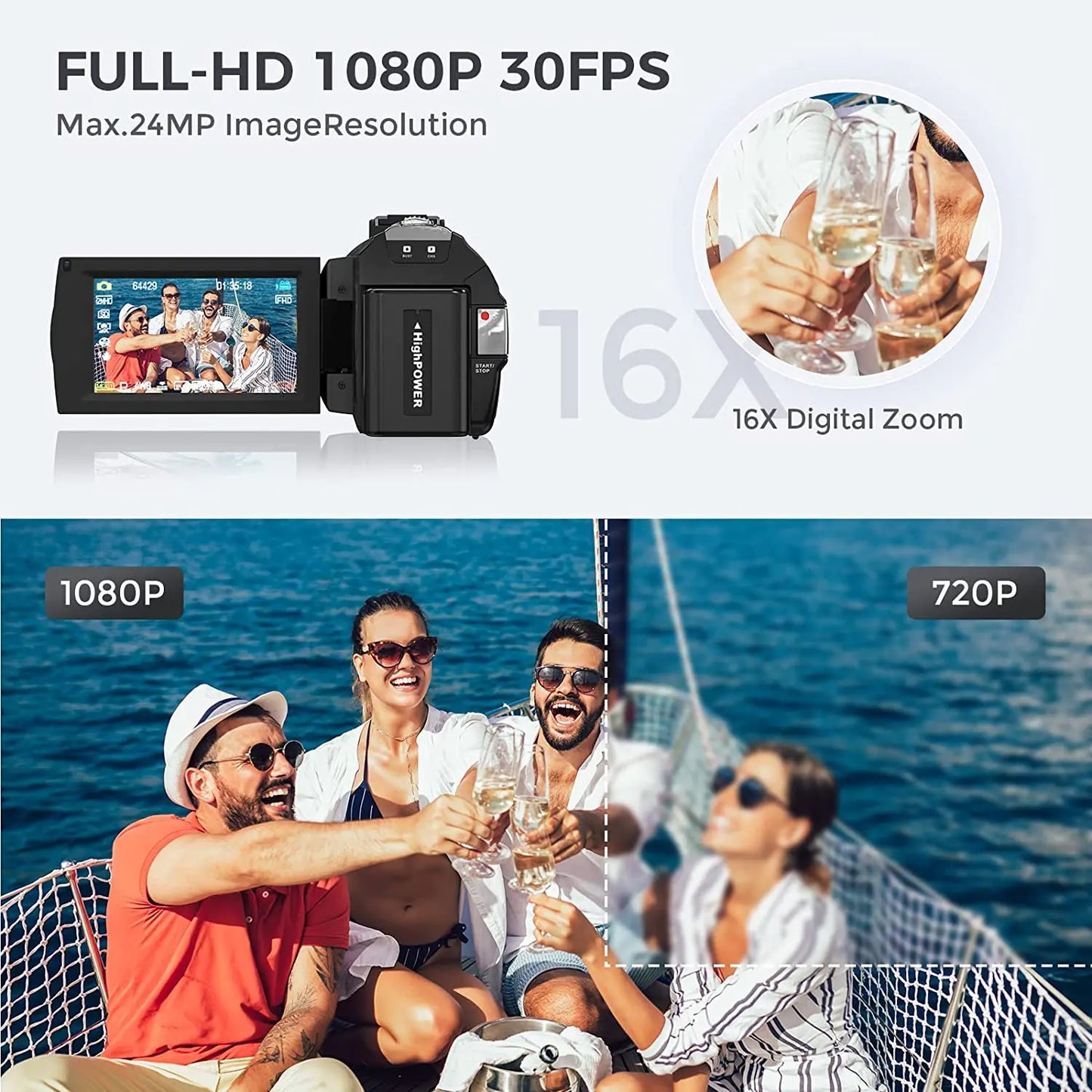 Beach Camp Digital Camera Photographic Cameras With 3.0 Inch Rotating Screen Professional Photo Camera Hd Video Kids Cameras For Home