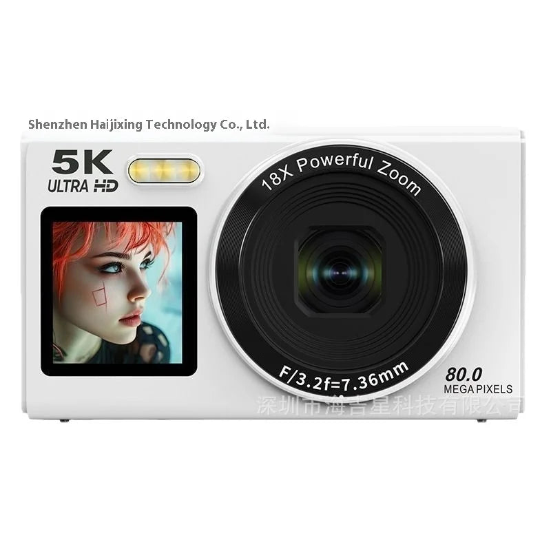 Beach Camp High-Definition Digital Camera 80 Mega Pixel Dual Screen Selfie Professional Photography Student Easy Carry Camera
