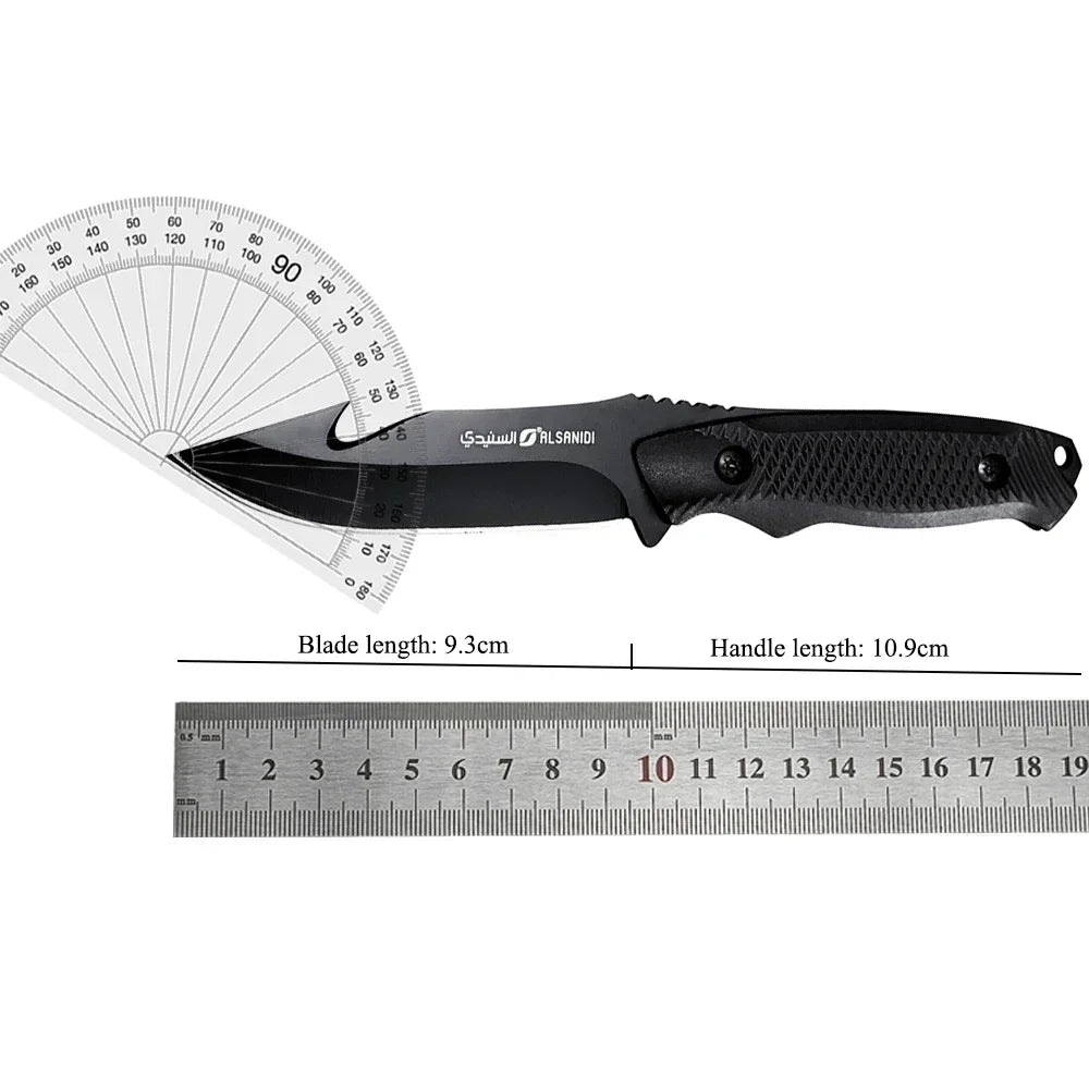 Beach Camp 1PC Hunt Straight Knives Outdoor Fixed Blade ABS Handles Rescue EDC Hunting Self Defense Jungle Survival Multifunctional Tool
