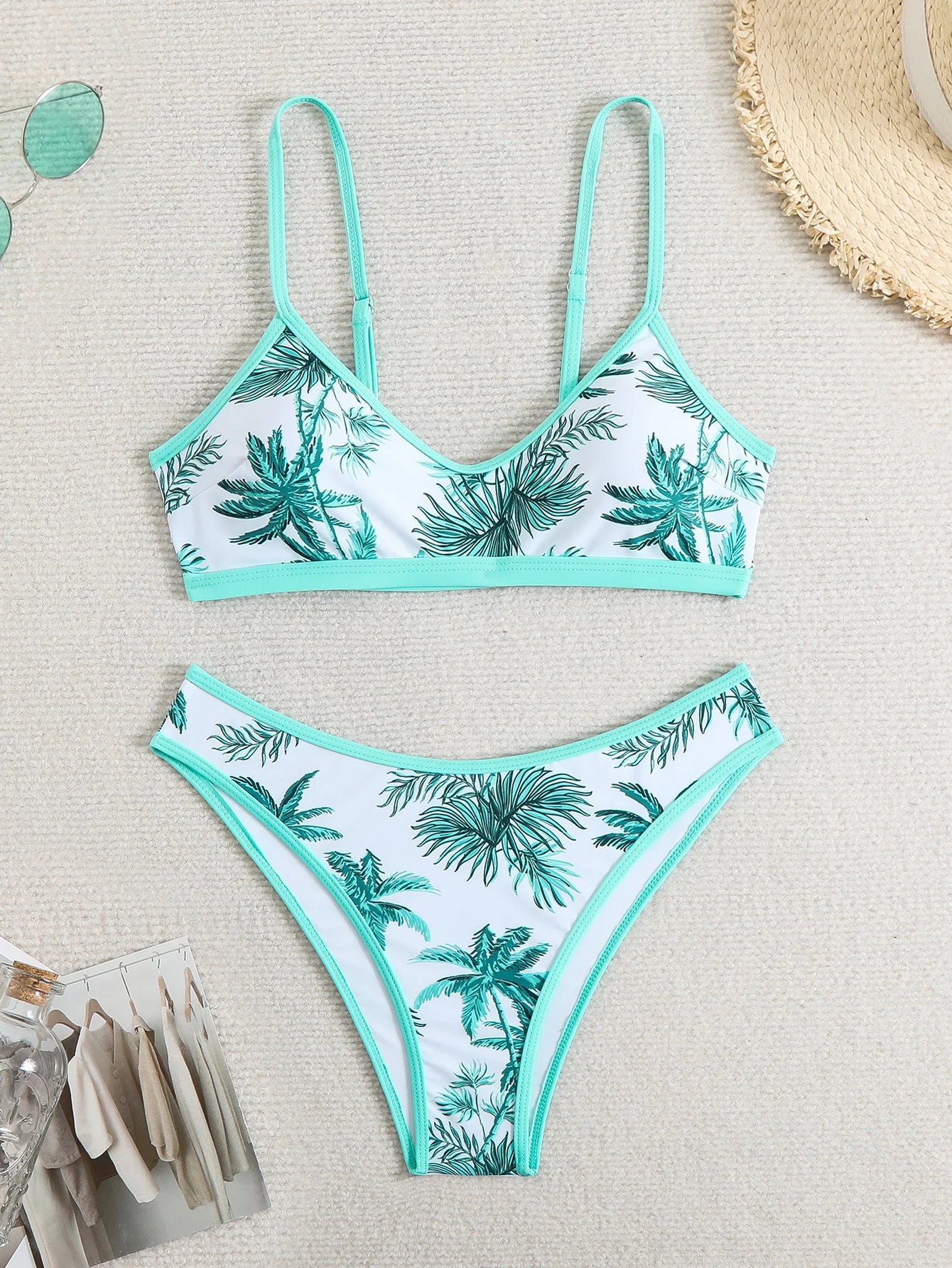 Beach Camp Bathing Suit Women New Swimsuit Female Europe and America Bikini Swimwear Triangle Swimming Trunks Wholesale