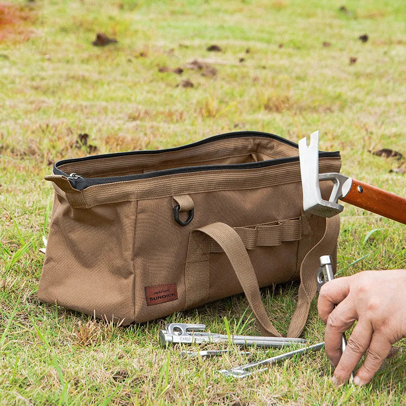 Camping Tool Bag Large Capacity Wide Mouth Storage Tool Bag Water Resistant Gear Bag
