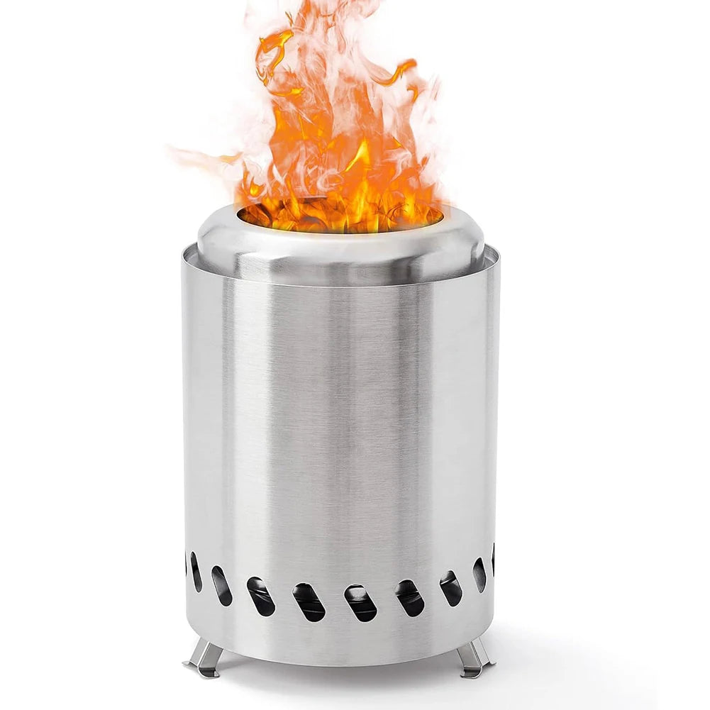 Beach Camp Smokeless Tabletop Fire Pit Stainless Steel Portable Mini Stove Mini Fire Pit Wood Burning Or Pellet Fueled Portable Bonfire
