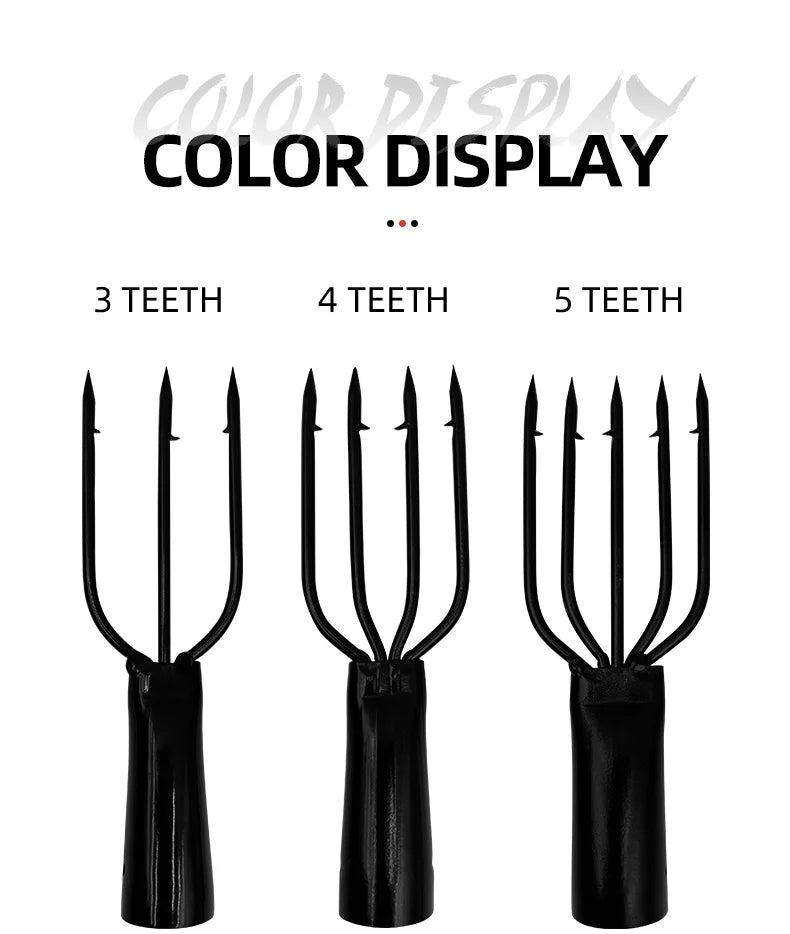 Fish Frog Spear Gig 3 4 5 Prong Frog Spear Fishing Fork Harpoon Tip Barbed Fishing Spear Gaff Fork Hook Fishing Equipment