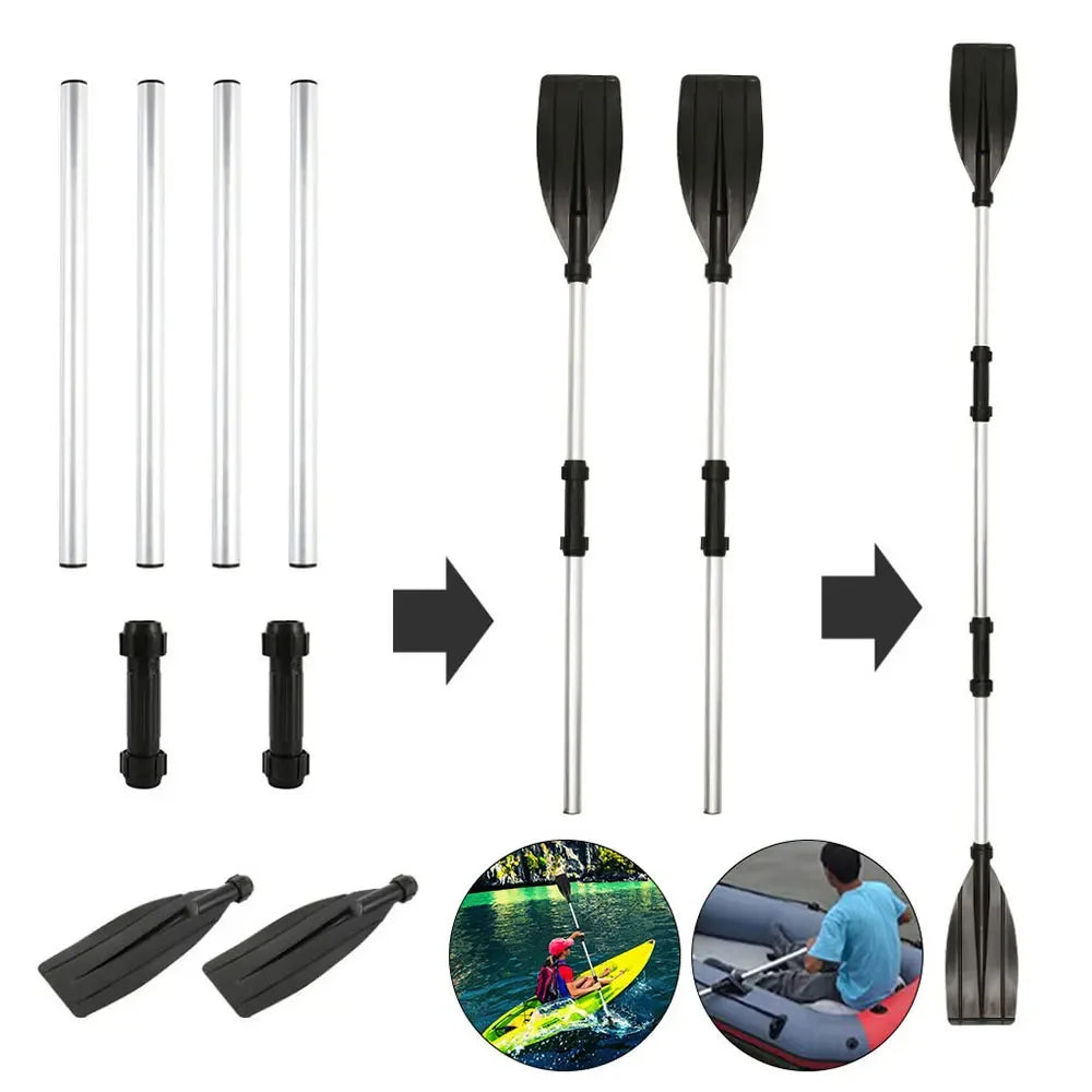 Beach Camp 2PCS Heavy Duty Paddles Kayak for Inflatable Kayaks Aluminium Alloy Kayak Oars Adjustable Length Portable Paddles Play Outside