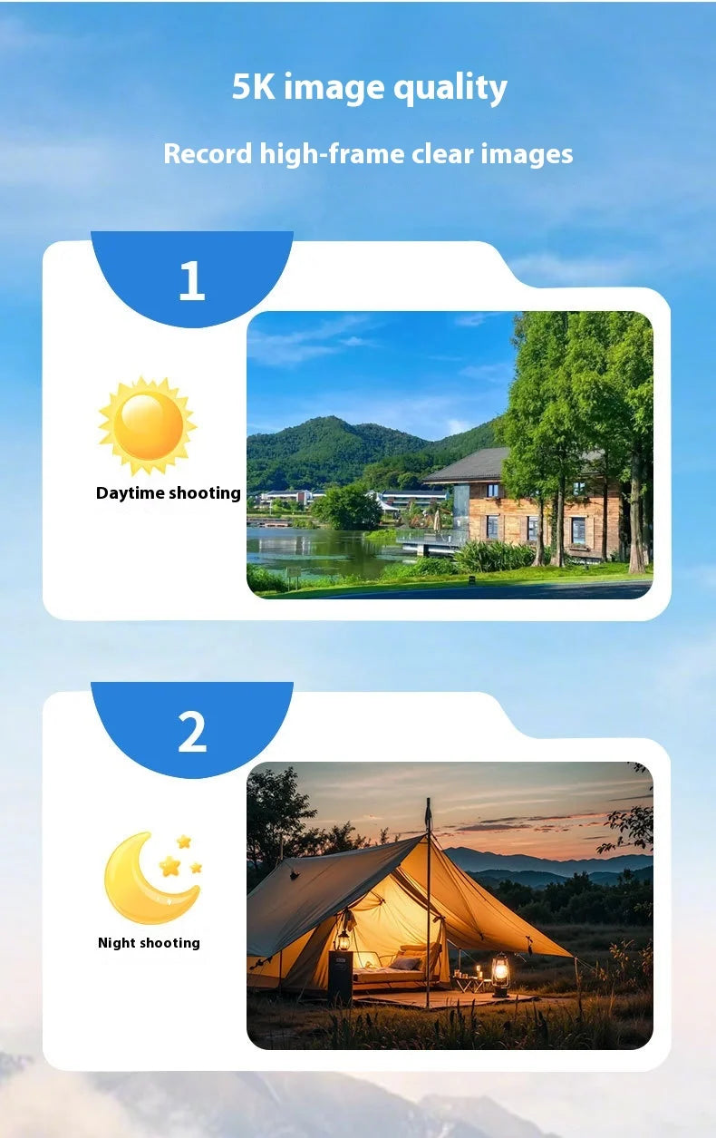 Beach Camp High-Definition Digital Camera 80 Mega Pixel Dual Screen Selfie Professional Photography Student Easy Carry Camera