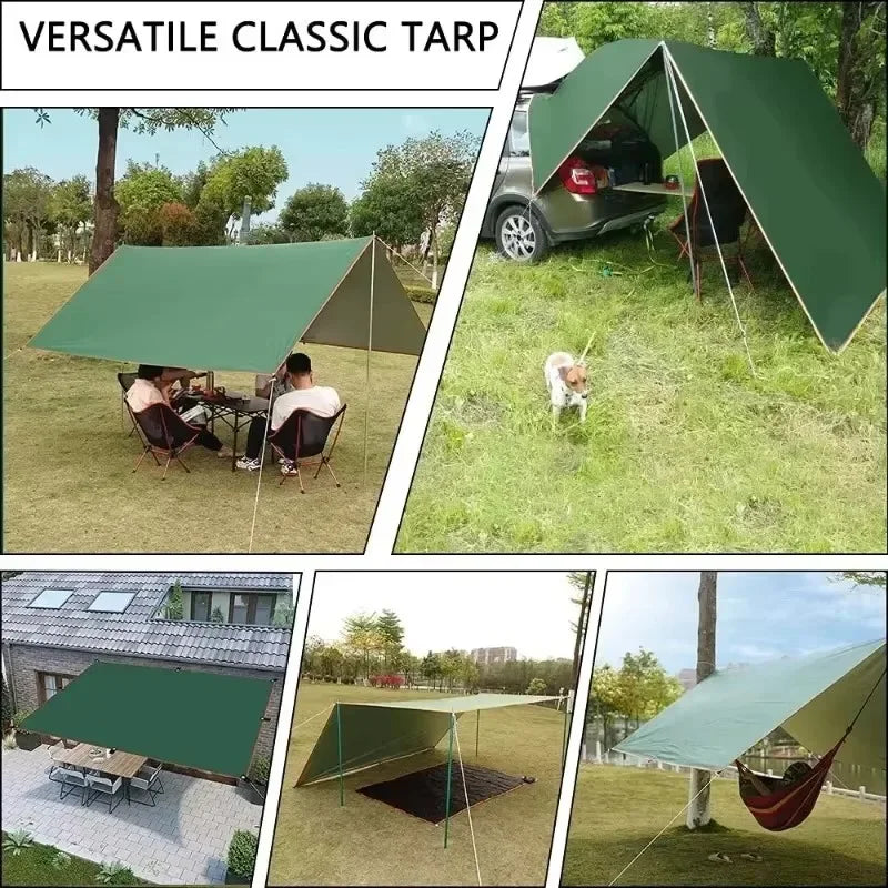 Beach Camp Camping Tarp Waterproof Tent Tourist Awning Shade Garden Canopy Beach Sunshade Outdoor Ultralight Camping Products Sun Shelter