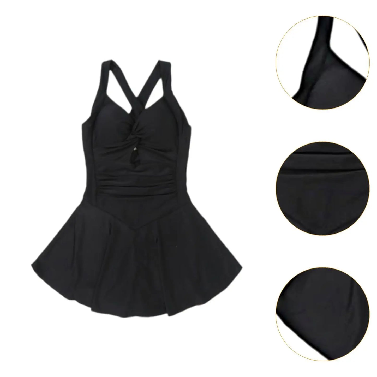 Beach Camp Women Swimsuit 1 Piece Swimsuits Sleeveless with Shorts Swimsuit Stylish Skirted Swimsuit Bathing Suit for Swimming Pool SPA