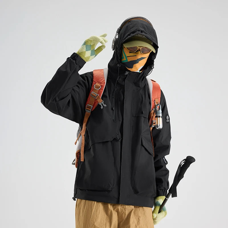 Beach Camp Outdoor Women's Waterproof Jacket Mountain Climbing Workwear Windbreaker Men Loose Fit Windproof Spring Autumn Vibe Hiking Coat